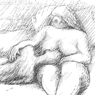 Marfa and Tolik, Simple Life Illustration by Roman Dubinsky
